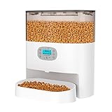 Diseño antibloqueo y fuente de alimentación dual: el exclusivo motor inverso girará en sentido opuesto para evitar que los alimentos se bloqueen al liberarlos. El comedero automático para gatos admite adaptador de corriente y 3 baterías de tamaño D. En caso de corte de energía, el alimentador seguirá funcionando con baterías de tamaño 3D para asegurar que su mascota nunca se pierda una alimentación. (Las baterías NO están incluidas)