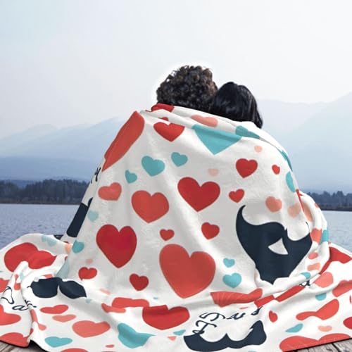 Couverture de canapé en peluche douce microfibre imprimé Love Dad - 8