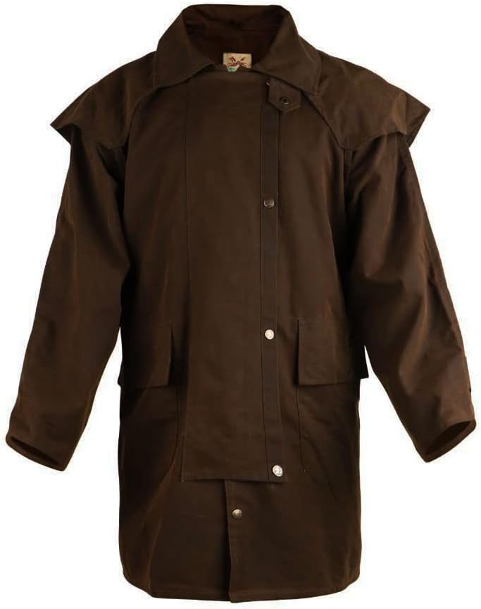 CHALLENGER 3XL Mens Oilskin Western Australian Waterproof Duster 3/4 Length Coat 23102BZ-3XL