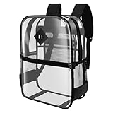 KHZSPP Mochila transparente, bolsa transparente resistente de PVC, mochila transparente à prova d'água, bolsa de ombro com alça ajustável para trabalho, viagens, esportes, concertos, festivais