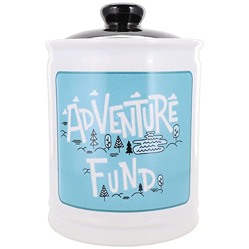 Travel Essentials Piggy Bank & Candy Jar - Our Adventure Fund Travel Vacation Money Jar - Ideal Gift for Men & Women, Bedroom Decor, Beach, Cruise & Roadtrip Essentials