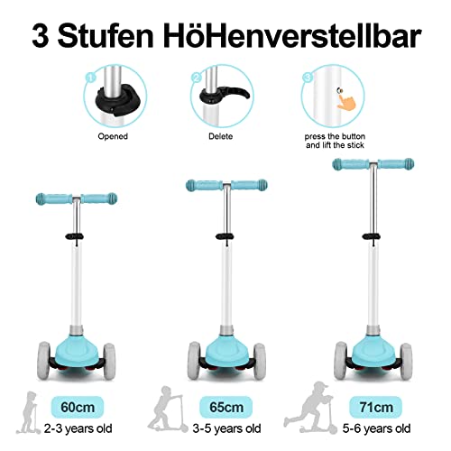 IMMEK Monopattino Rimovibile 3 Ruotes Scooter per