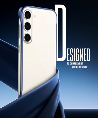 Image of WOW IMAGINE Hybrid Ultimate Back Case for Samsung Galaxy S23 5G | Lightweight Frameless Design with Full Protection | Shockproof Ultra Slim | Translucent PC & TPU Mobile Cover - Blue