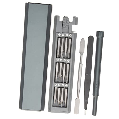 Angoily 1 Juego destornillador de precisión extractor de émbolo de mano de reloj Mira herramientas de reparación destornillador para gafas precision screwdriver set controlador hexagonal