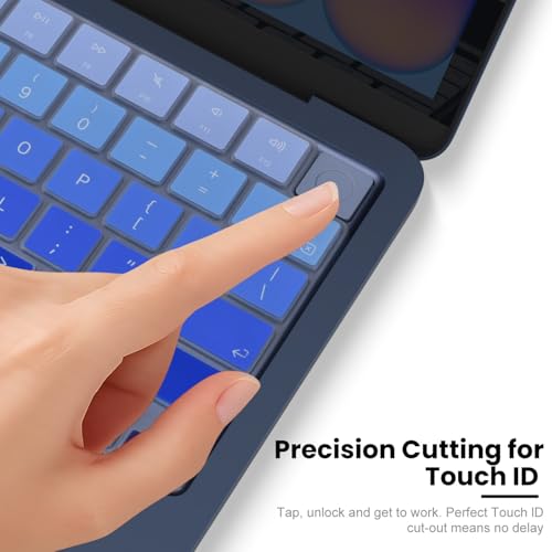 Image of Keyboard Cover Compatible with 2026 MacBook Neo 13-inch Laptop with A18 Pro chip A3404 with Touch ID, Apple MacBook Neo 13 Keyboard Protective Skin - Gradual Blue