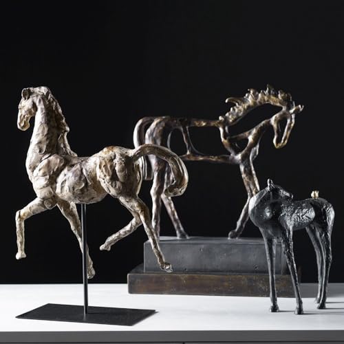 Caballo Dorado Escultura 16.5 in x 14 in x 5.13 in miniatura 7