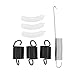 Kit de lavadora 3 piezas de resorte de suspensión WP63907 y 1 contrapeso contrapeso contrapeso contrapeso W10250667 y 3 almohadillas de desgaste para bañera 285744 para lavadora Whirlpool