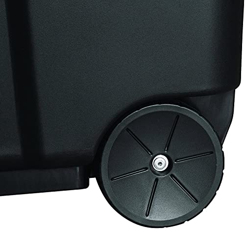 Iris Ohyama, Große Kunststoff-Aufbewahrungsbox, 170 l Garagen-Aufbewahrungsbox, BPA-frei, SIA-1000, Schwarz, Stapelbar, Verschlussklammern – B104 x T50 x H50 cm