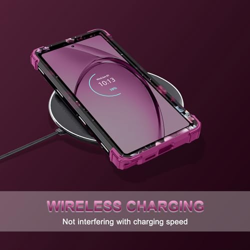 Rancase for Galaxy S25 Ultra Case,Three Layer Heavy Duty Shockproof Protection Hard Plastic Bumper +Soft Silicone Rubber Protective Case for Samsung Galaxy S25 Ultra 5G,Glow in The Dark-Plum Red - image 7