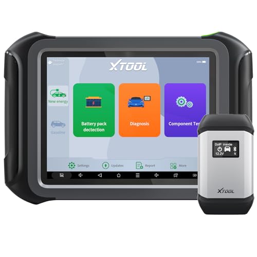 XTOOL D9EV Automotive Scanner, EV Scan Tool, High Voltage System/Battery Pack Analysis for Tesla/Electric Vehicle, Topology Map, ECU C0ding/PMI, Bidirectional OBD2 Scanner, 46+ Resets, 3-Year Update