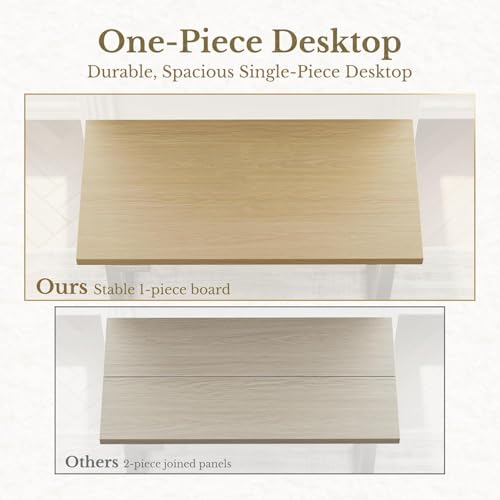 Image of ErGear Height Adjustable Electric Standing Desk, 47.2 x 23.6 Inches Sit Stand up Desk with 1.18 inch Thickness Whole-Piece Desktop, Memory Computer Home Office Desk (Natural Wavy)