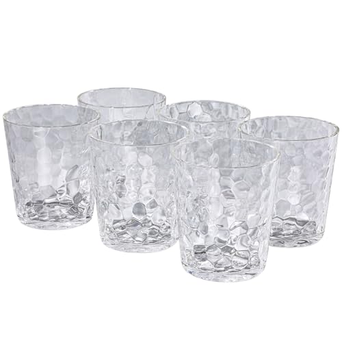 AKMQYM BPA-Free Plastic Tumblers 6 Pack (6x16oz) | Reusable Dishwasher
