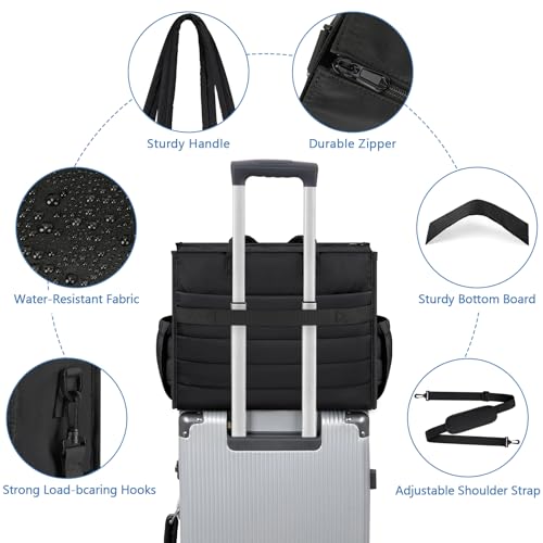 IBFUN Diaper Bag Tote for Baby - Large Baby Bag 4Pcs with Waterproof Changing Pad Pacifier Case, Travel Hospital Mommy Bag by IBFUN - Image 5