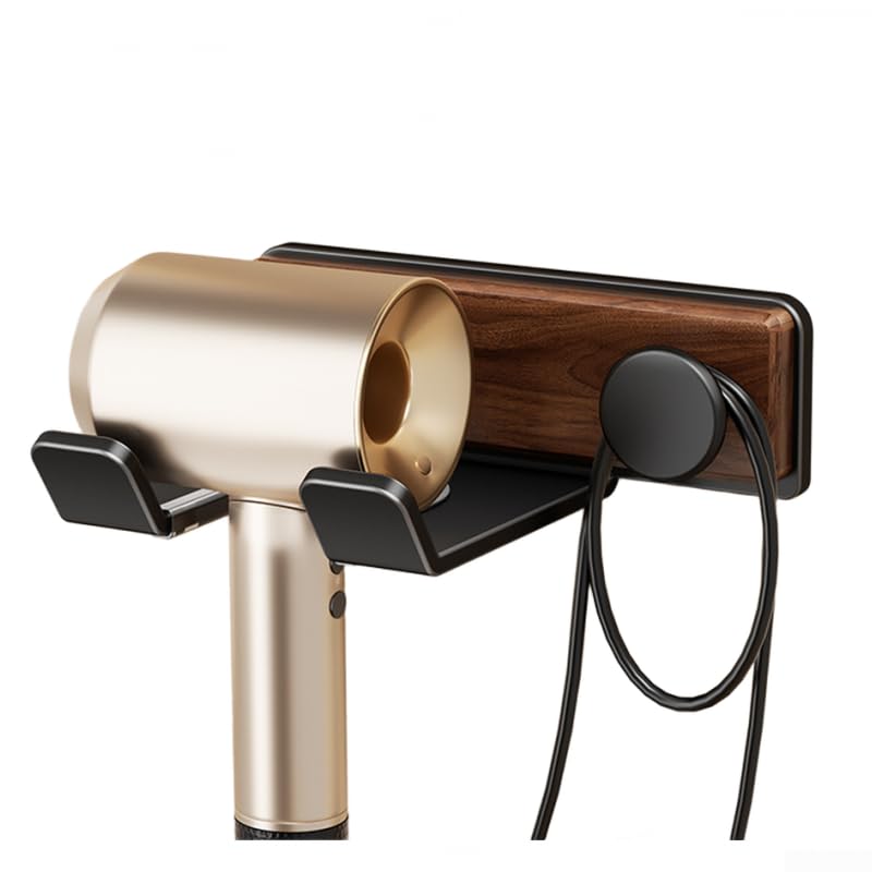 Support pour sèche-cheveux en bois Nexren pour une routine matinale fluide