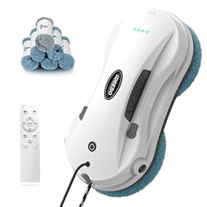 iDEEBO Fensterputzroboter, Fensterroboter mit 2-Fach Sprühsystem, Automatischem Wegplanung, Mehrfachschutz, Fensterreiniger Roboter Elektrisch für Verschiedene Fenstertypen