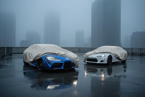 Image of Kayme Heavy Duty Car Cover Custom Fit Toyota Celica Toyota 86 GR86, Waterproof All Weather for Automobiles, Full Exterior Covers Rain Sun UV Protection.