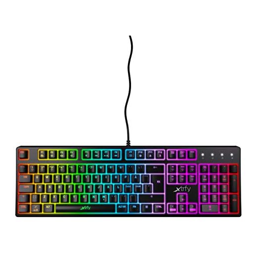 Xtrfy K4 RGB mekaniskt speltangentbord med RGB LED-belysning, mekaniska tangentbrytare, anpassningsbar RGB-belysning, full N-tangentöverföring, 1 000 Hz pollningsfrekvens - UK-layout, svart