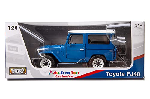 All Star Toys Exclusive Toyota Land Cruiser Fj40 Royal Blue With Custom Off-Road Wheels 1/24 Diecast Model By Motormax 79323 Fj Cruiser J40 #TOP7