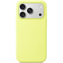Silicone Case Compatible with Apple iPhone 17 Pro Max Silicone Case with Magsafe and Camera Control,with Two Connection Points Soft-Touch Slim Magnetic Phone Protection Cover Shell Neon Yellow
