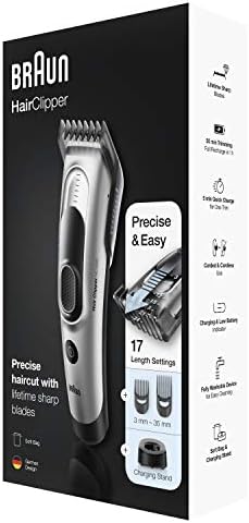 Braun HC 5090 Maszynka do Strzyżenia Włosów, Srebrny/Czarny