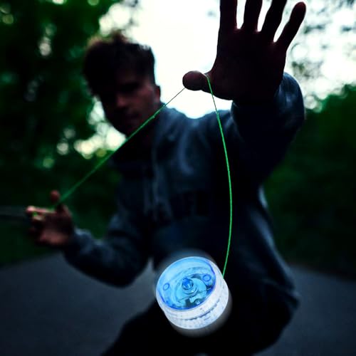 SKIKHN 15 Stück LED Licht YoYo, Kunststoff Responsive Yoyo, JoJo Leuchtend für Anfänger und Kinder, Reaktives Kugellager JoJo für Geburtstag Party, Gastgeschenk, Mitgebsel, Klassenzimmer Preise