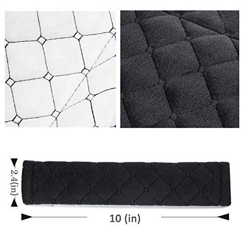 Amooca Soft Auto Seat Belt Cover Seatbelt Shoulder Pad 2 Pcs For A More Comfortable Driving Compatible With All Cars And Backpack Black #TOP4