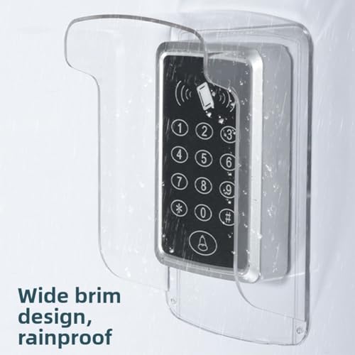 Protection de sonnette étanche en boîtier polycarbonate transparent pour porte - 5