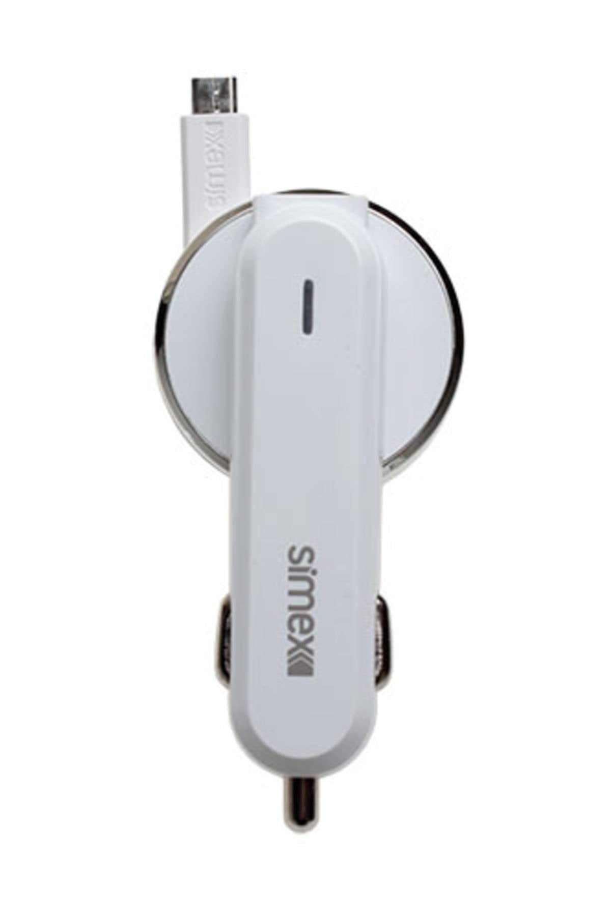 Simex Micro USB Araç Şarj Aleti 3.1A Kırılmaz Garantili 80cm Flat Kablo