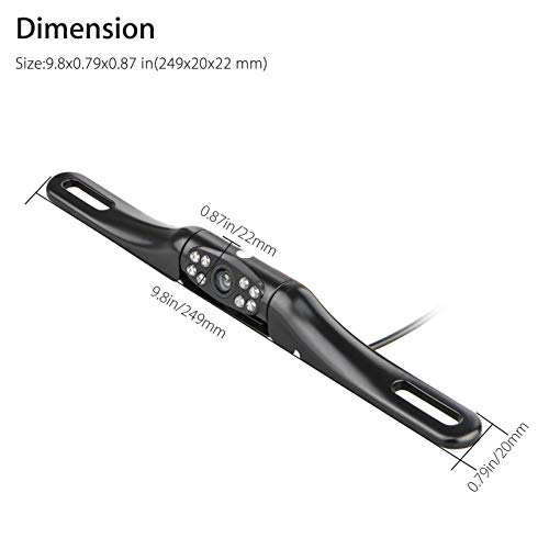 Câmera De Backup,Câmera De Backup De Moldura De Matrícula Câmera De Visão Traseira Do Carro Com 8 Le