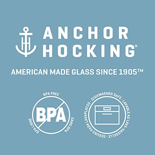 Anchor Hocking Glass Storage Pot Heritage, White, 23 x 23 x 34.5 cm