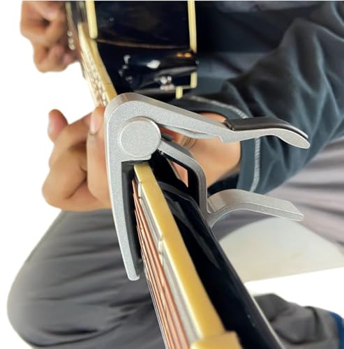 Image of The Tune Town - Guitar Capo Quick Change For Ukulele, Electric And Acoustic Guitars (Silver)