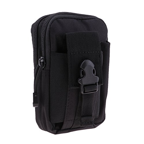 Fityle Fanny Militar Cinto Cinto Bum Cintura Saco Tático Mens Nylon Telefone Bolsas - Preto