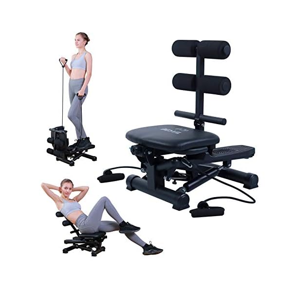 BESVIL-Stepper-ABS-Workout-Equipment-AB-Machine-Total-Body-Workout-Fitness-Exercise-Machine-Stepping-Exercise-Machine-for-Home-Gym-WorkoutBlack BESVIL Stepper ABS Workout Equipment AB Machine Total Body Workout Fitness Exercise Machine Stepping Exercise Machine for Home Gym Workout,Black