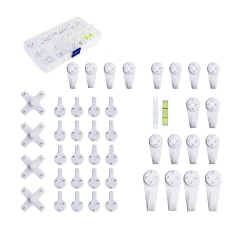 Image of Invisible Wall Hooks with Nail Screws, No Trace Hanging Solution, 42 Pieces