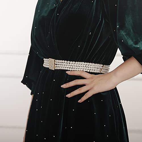 Wiwpar Bridal Belt - Sexy Bridesmaid Dress Waist Crystal Rhinestone Pearl Belt for Wedding Prom Dress2