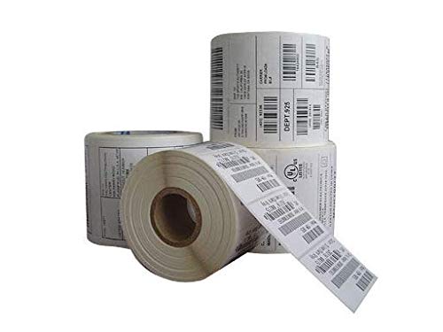 Kit com 2 rolos de Etiqueta Adesiva 33mm x 21mm 3 carreiras juntas papel couchê - rolo de 40 metros