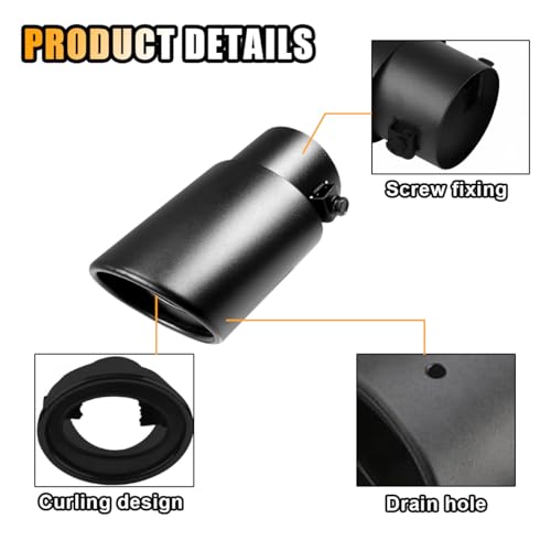 Smilfuy SMILFUY-SMFY-25 Stainless Steel Car Exhaust Tip thumb #6