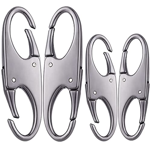 1 one enjoy Clip de cremallera antirrobo - Cierre de cremallera de mochila para mantener la cremallera cerrada, clip de desconexión rápida - Accesorio adicional para llavero 4 piezas (Gris)