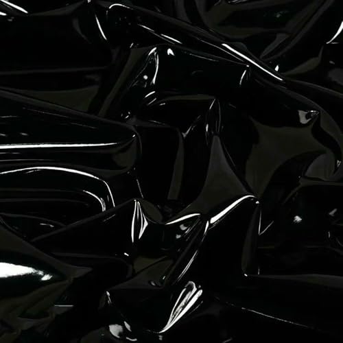 ZBDP - Tela de charol de vinilo suave y brillante para tapicería de vestidos, 140 cm de ancho