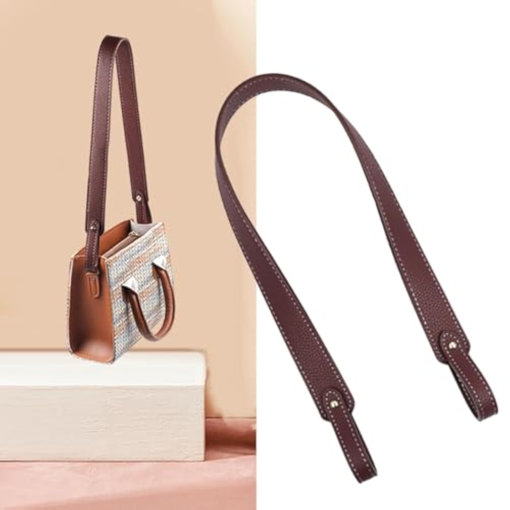 Trendy Universal Leather Bag Strap, Red