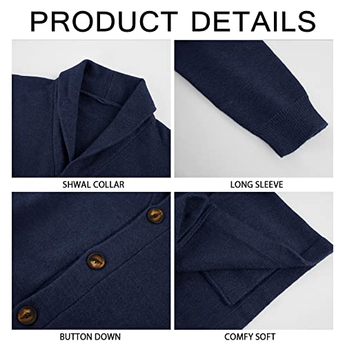 Runcati Mens Shawl Collar Cardigan Sweaters Button Down Cable Knitted Loose Fit Knitwear Open Front Sweaters Winter Outwear4