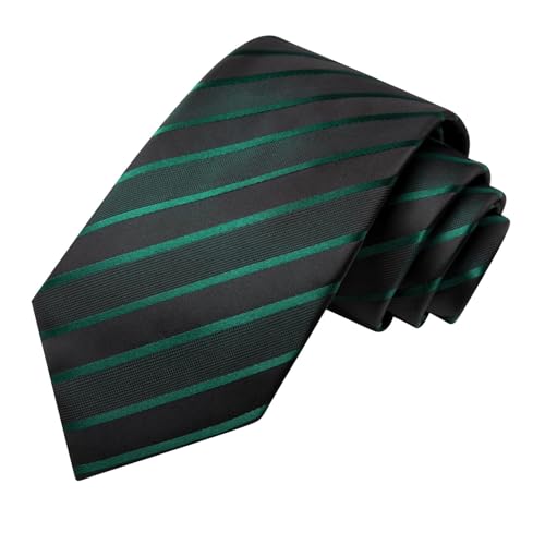 Image of Dubulle Silk Ties Set for Men Formal Paisley Striped Necktie Pocket Square Cufflinks 3PCS Sets Wedding Business Party
