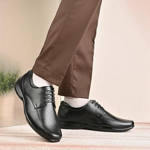 Image of Centrino Formal Shoes for Men | Lightweight Comfortable Office Shoes for Man Stylish | Cushioned Insole Lace-Up Shoes for Men | Durable TPR Sole | Trendy Classic Design Footwear for Men (8116)