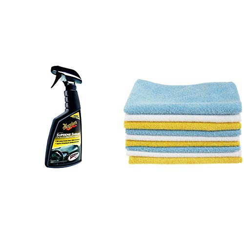 Meguiar's G4016EU Supreme Shine 473 ML et chiffon microfibre pour plastique de voiture