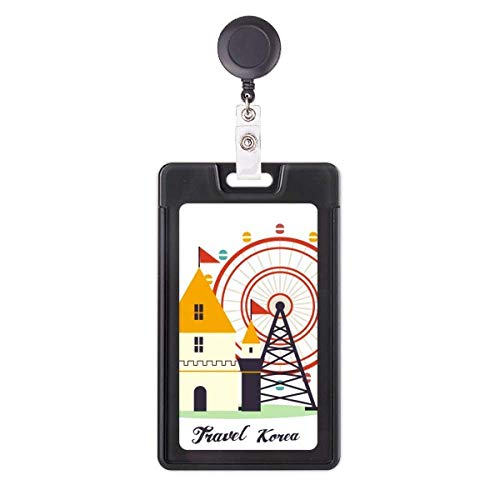 Porte-badge rétractable style Corée du Sud idéal pour le métro et le bureau