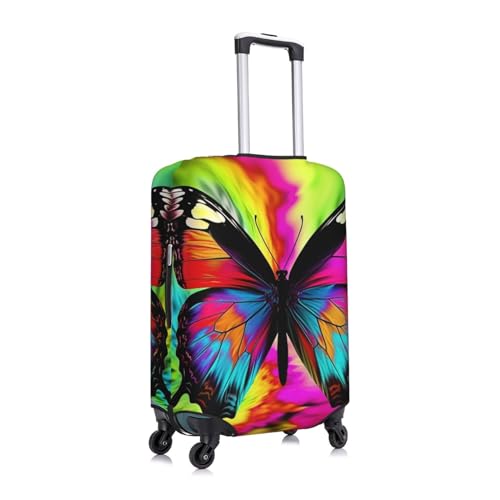 Travel Luggage Cover for Suitcase Tsa Approved, Washable Elastic Suitcase Protector, Colorful Butterfly Suitcase Cover Anti-scratch Baggage Cover Fits 22-24 Inch Luggage Sleeve X-Large3