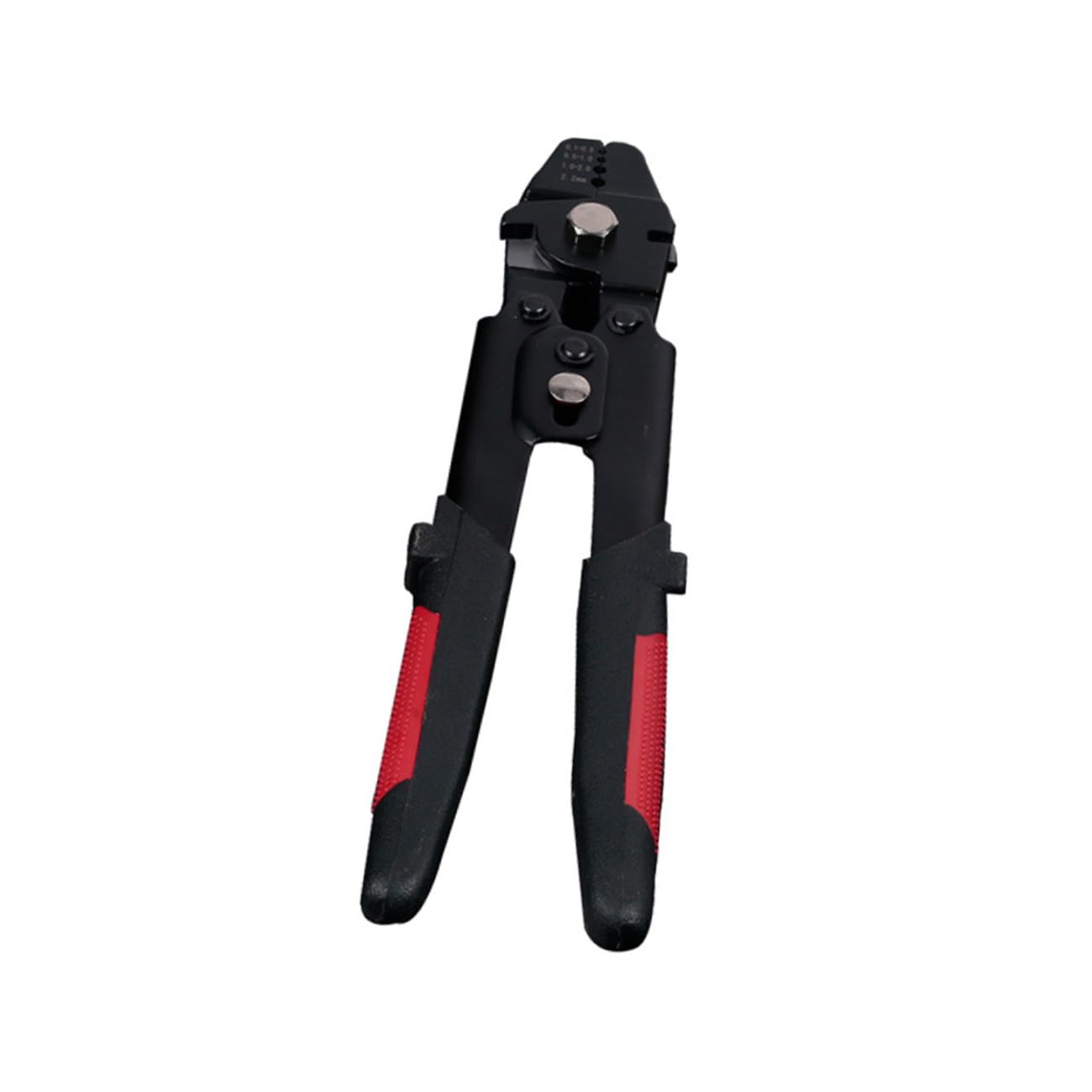Pinza Crimpatrice per Cavo con Manicotto in Alluminio M1.2 M1.5 M2 | 1 Pezzo, 4 Posizioni di Pressatura, Impugnatura Antiscivolo in Pvc, 180 Terminali a Doppia Canna Inclusi