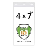 Vertical Oversize 4X7 Inch - Vinyl Large Credential or Ticket Holder for Pit Passes and Special Events ( 4 x 7 1/2 Insert) by Specialist ID, (Sold Individually)