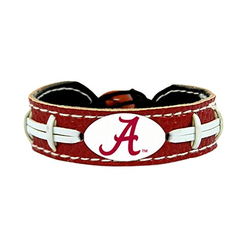 Alabama Crimson Tide A Logo Team Color Football Bracelet