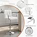 Yaheetech Bar Stools Set of 2, PU Leather Adjustable Swivel Barstools, Hydraulic Kitchen Counter Height Bar Chairs with Armrest and Back for Bar, Kitchen, Dining Room, White